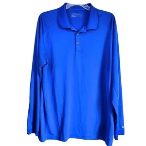 Nike golf Dri-Fit Long Sleeve Shirt Blue Mens Sz L
